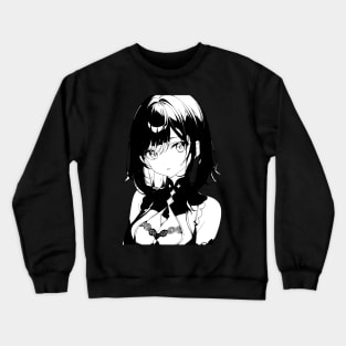 Manga style girl portrait Crewneck Sweatshirt